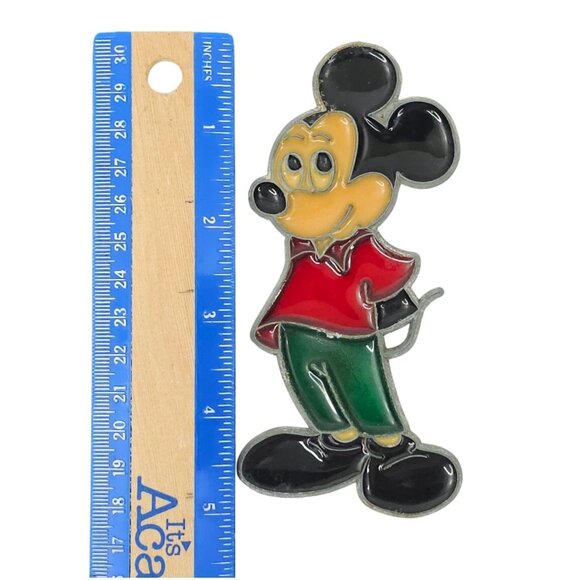 Disney Vintage Mickey Mouse Stained Glass 5" Sun Catcher Window Ornament - Picture 3 of 7